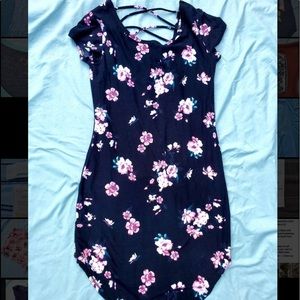 Black flowered dress